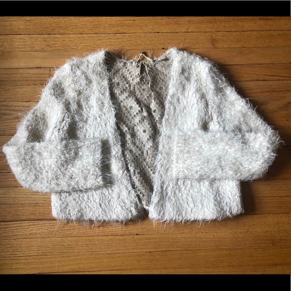 Anthropologie Cropped Eyelash Cardigan - Picture 3 of 5
